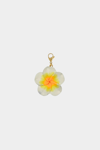 White Hawaiian Flower Charm