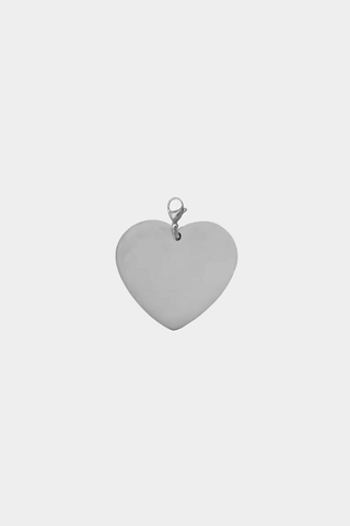 Charm Corazón Espejo Plata