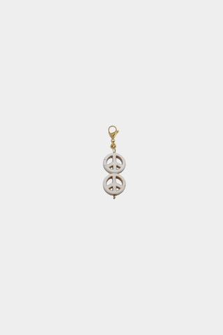 White Double Peace Charm
